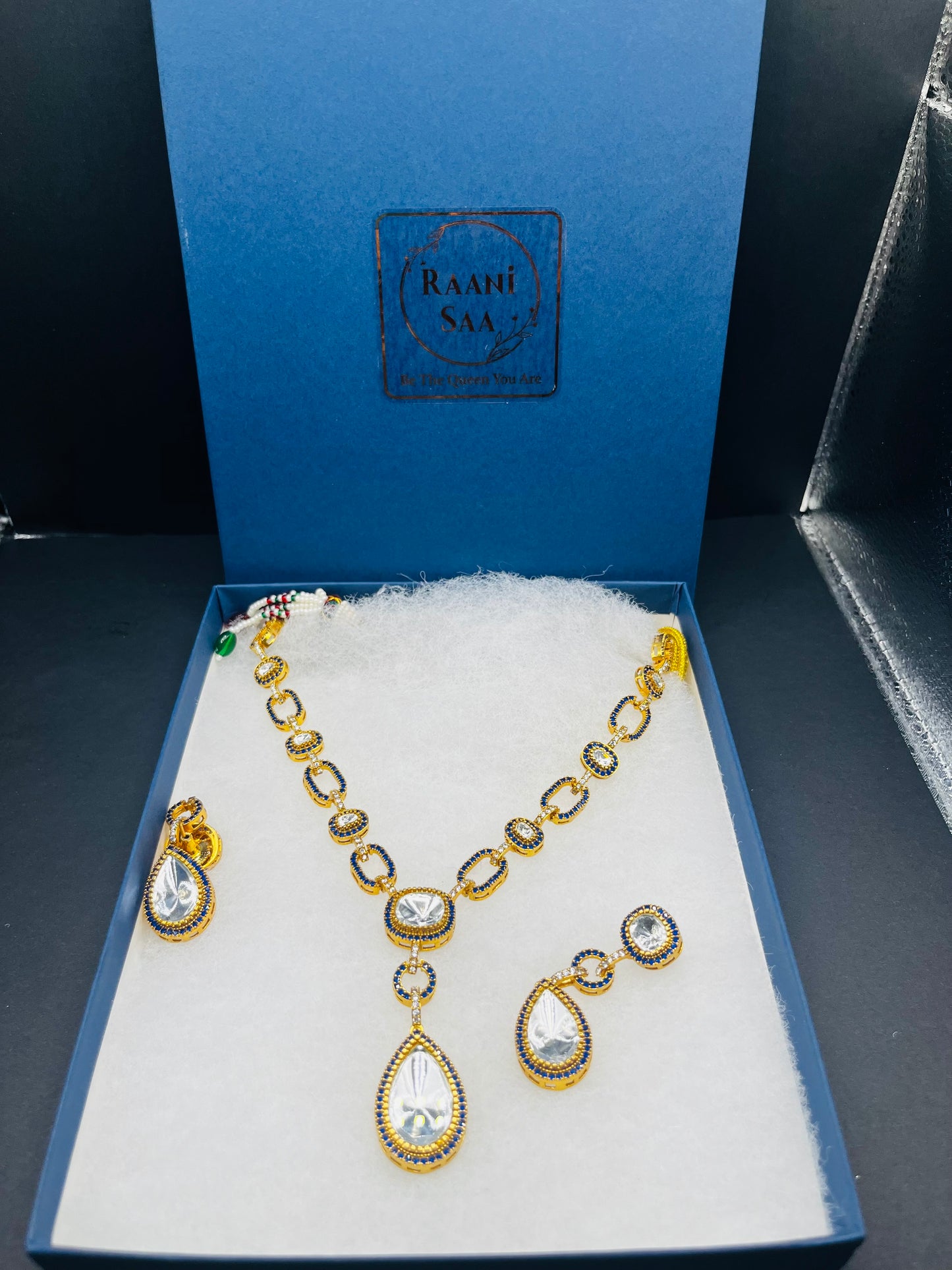 Aadya- Moissanite stone classy necklace