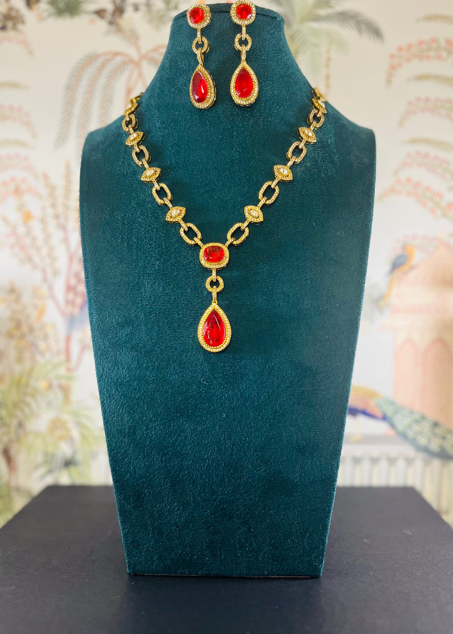 Aadya- Moissanite stone classy necklace