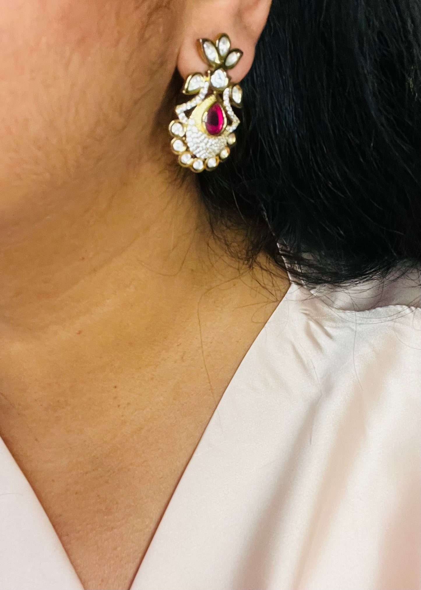 A04 Premium Kundan earrings