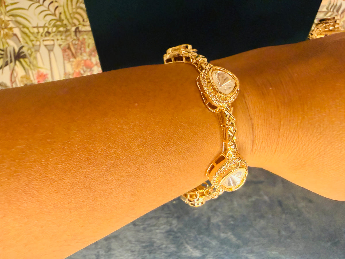 Moissanite look bangles