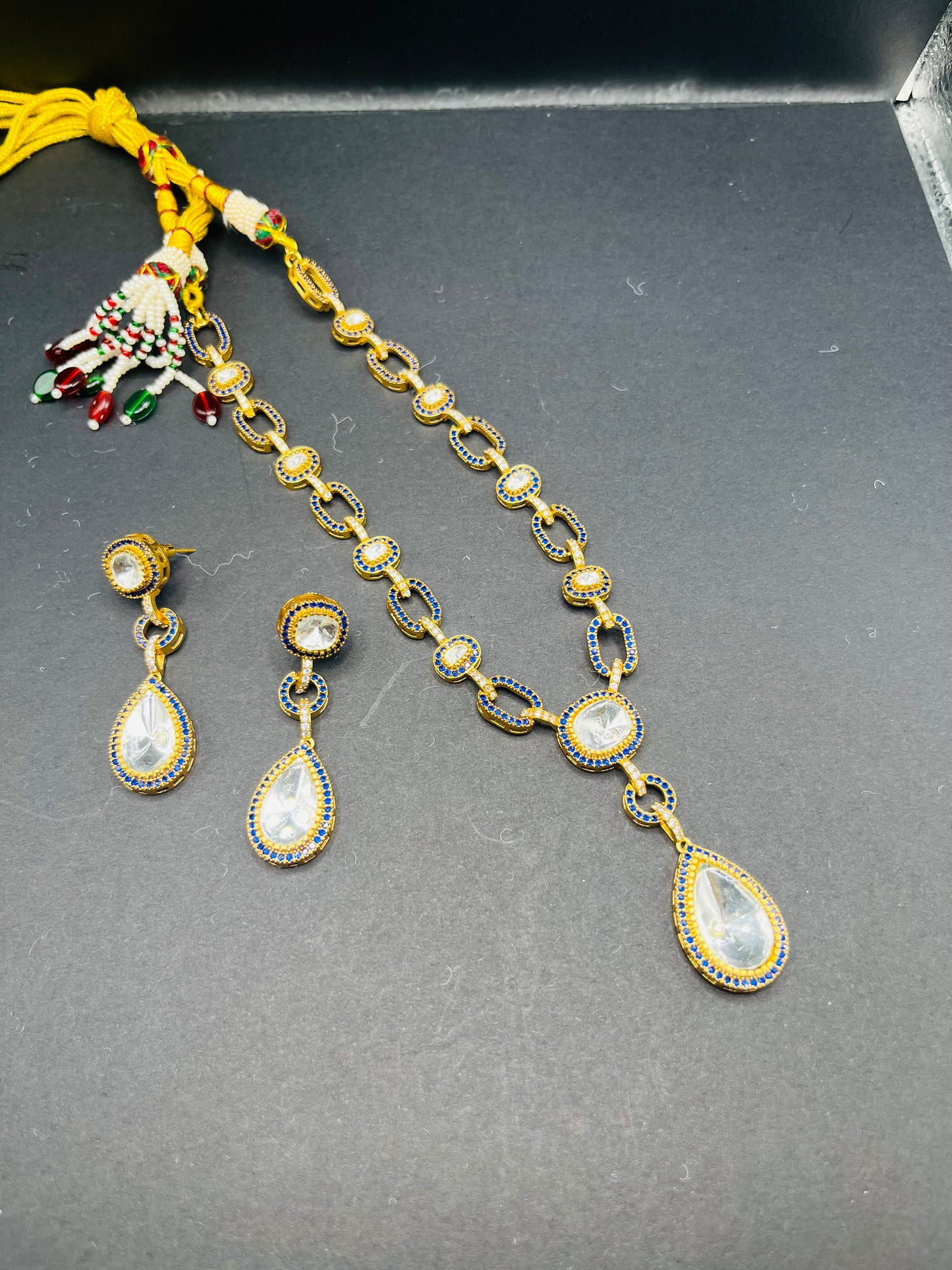 Aadya- Moissanite stone classy necklace