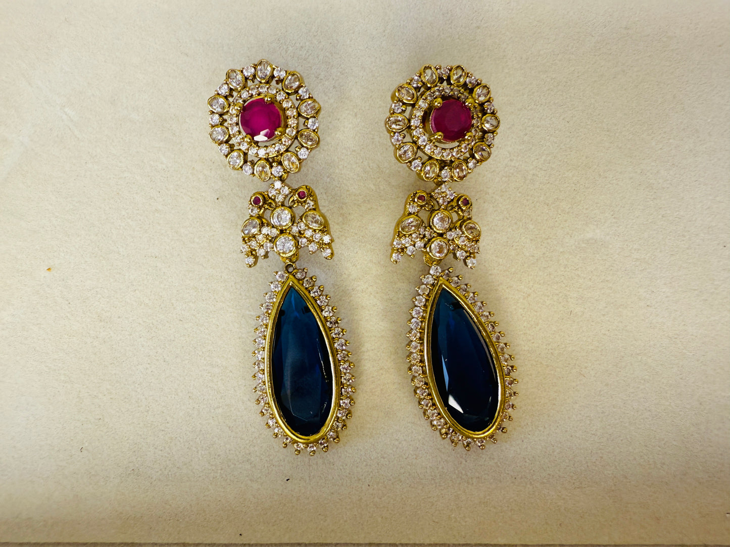 Blue pink danglers