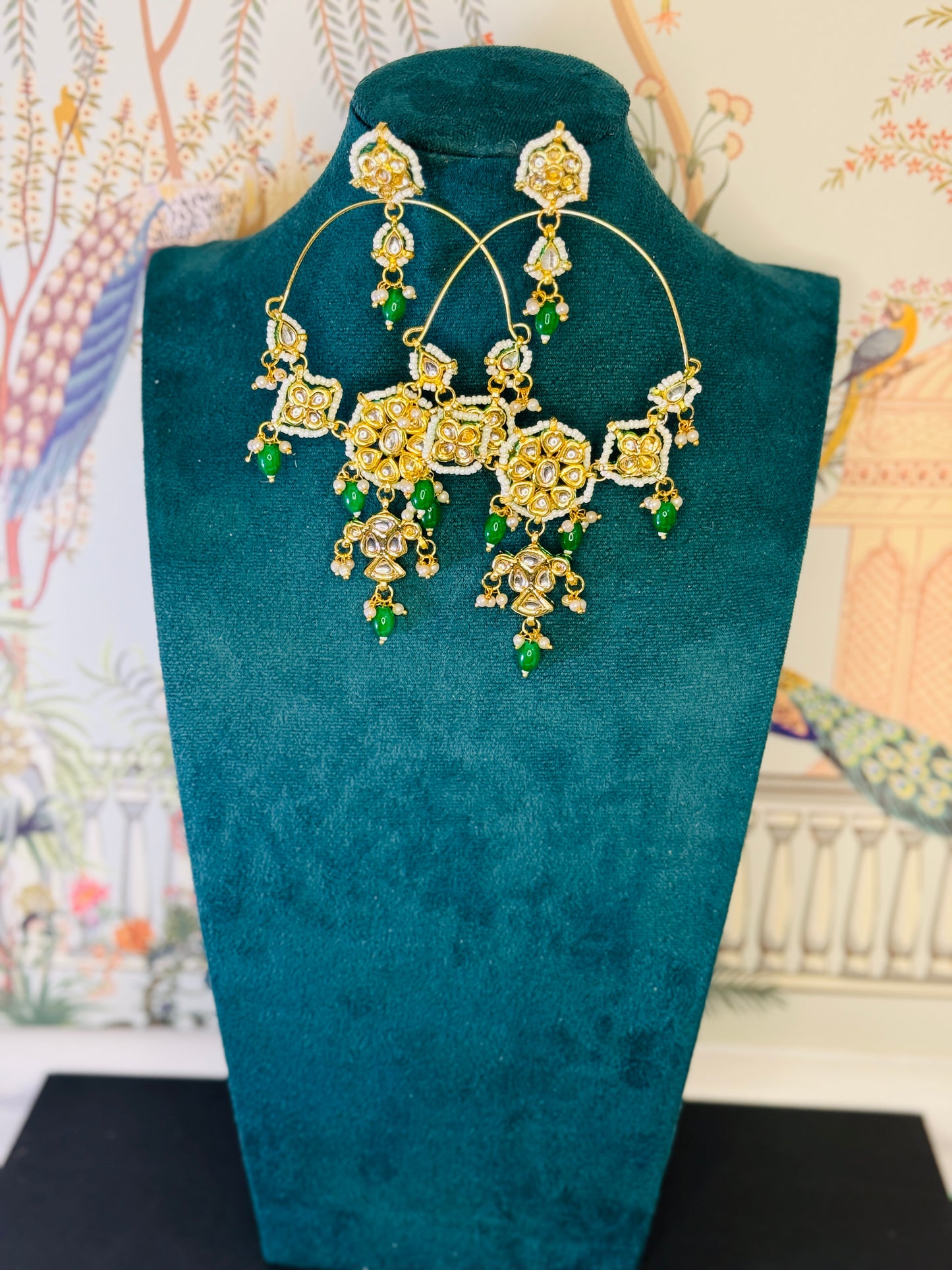 Aa003 Big kundan earrings