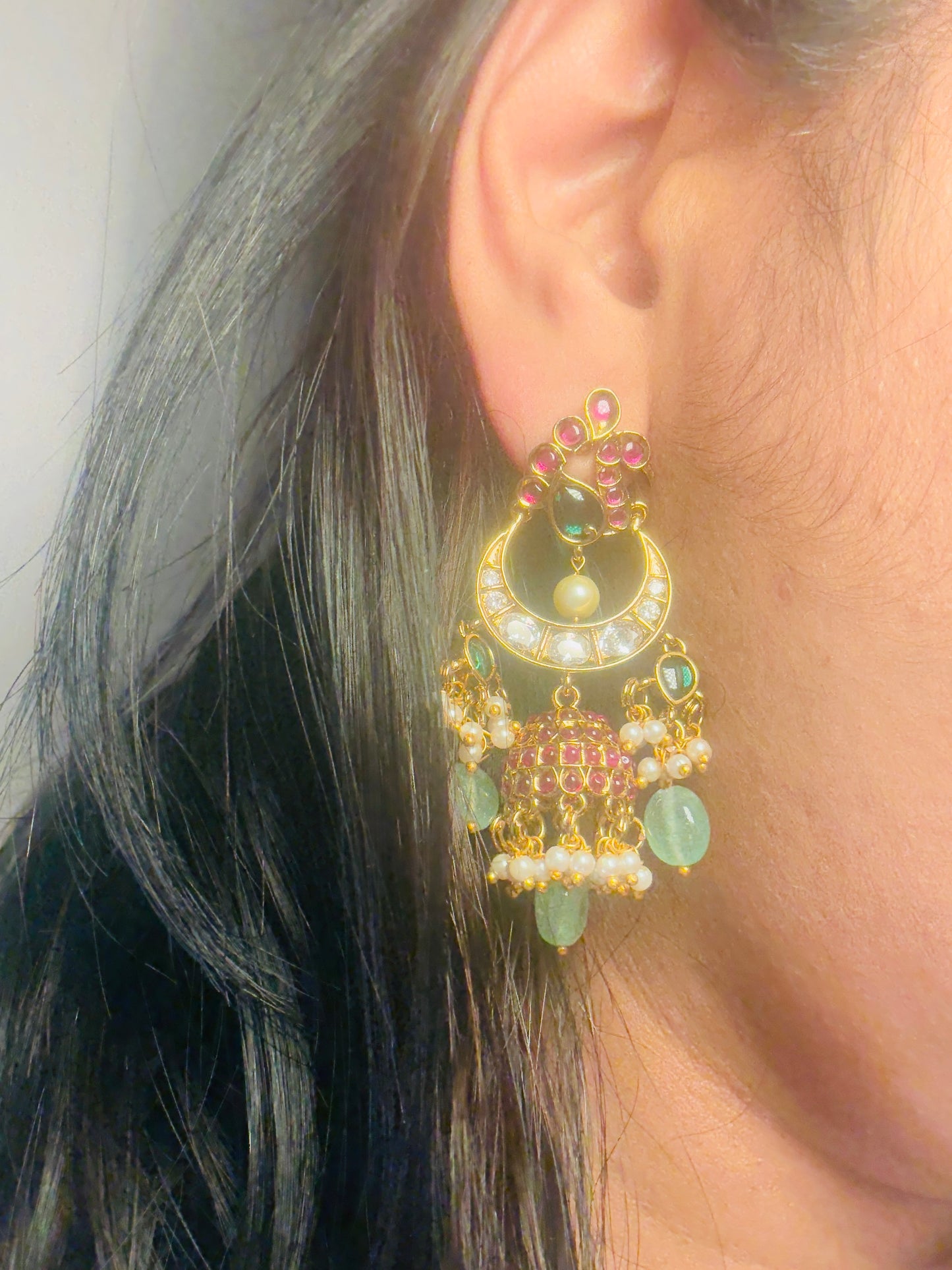 Chand- Chandbali jhumkas