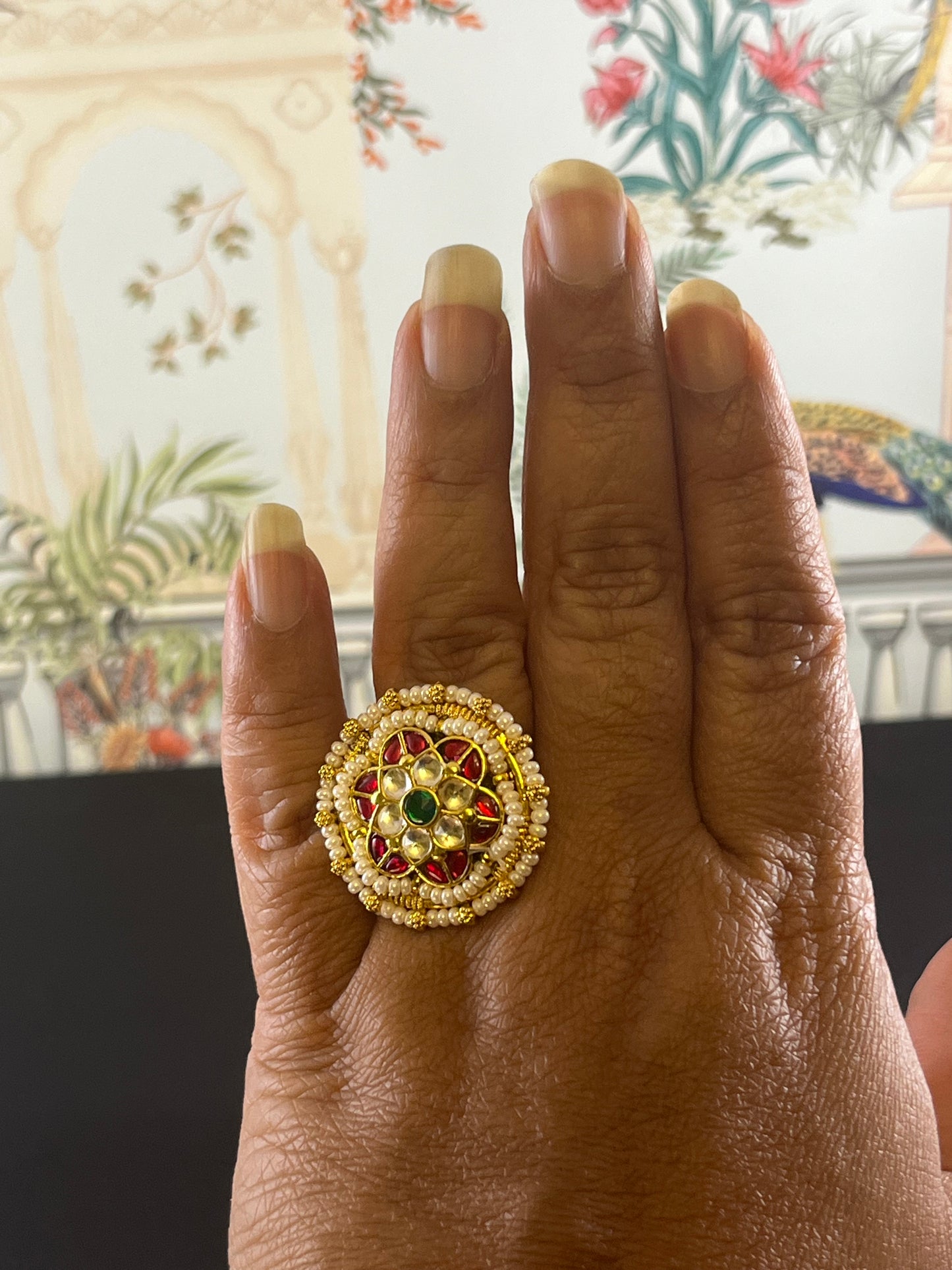 Aabha Jadau kundan rings