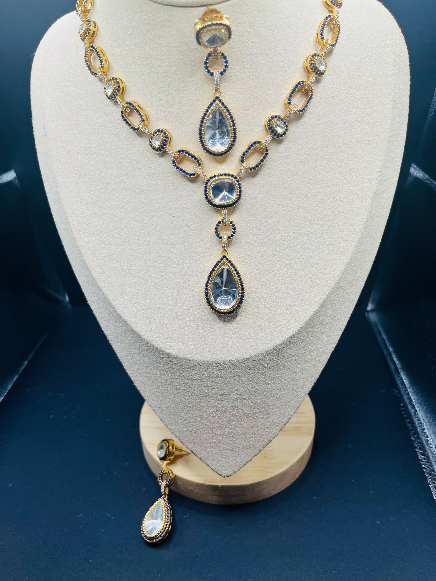 Aadya- Moissanite stone classy necklace