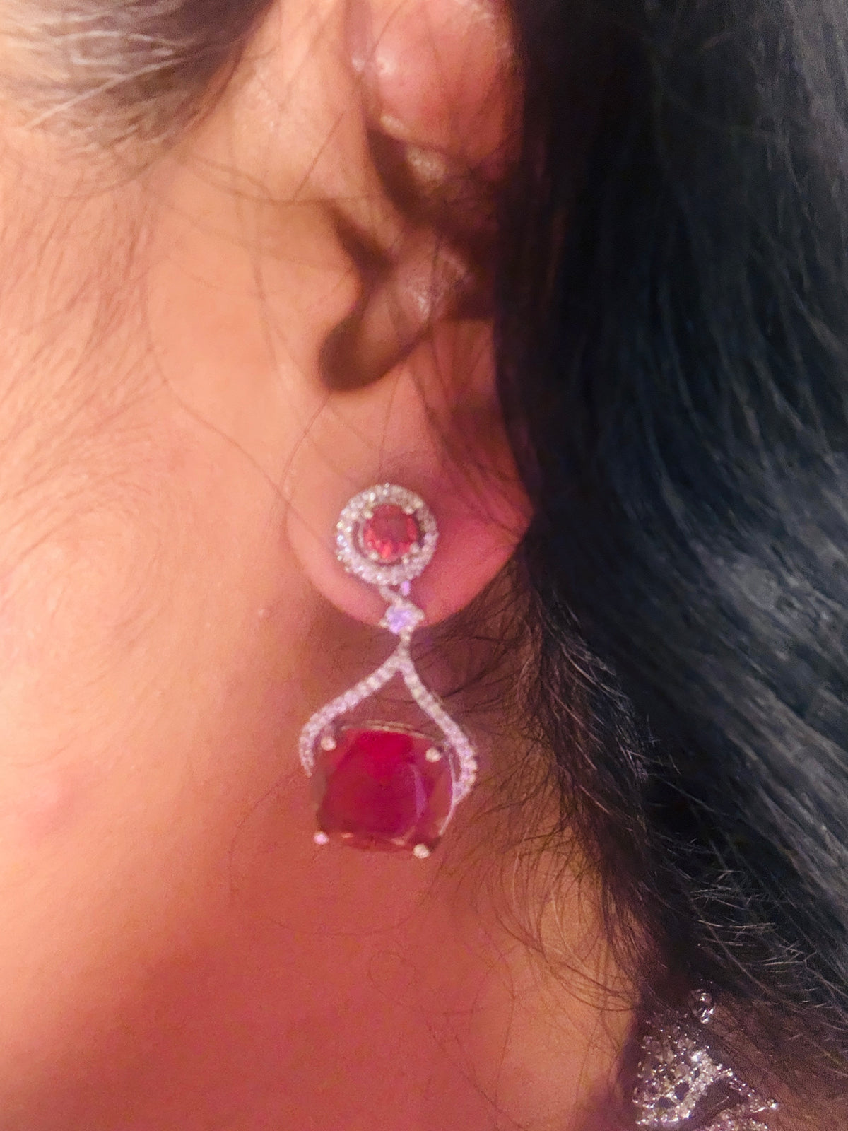 AD necklace with ruby stones