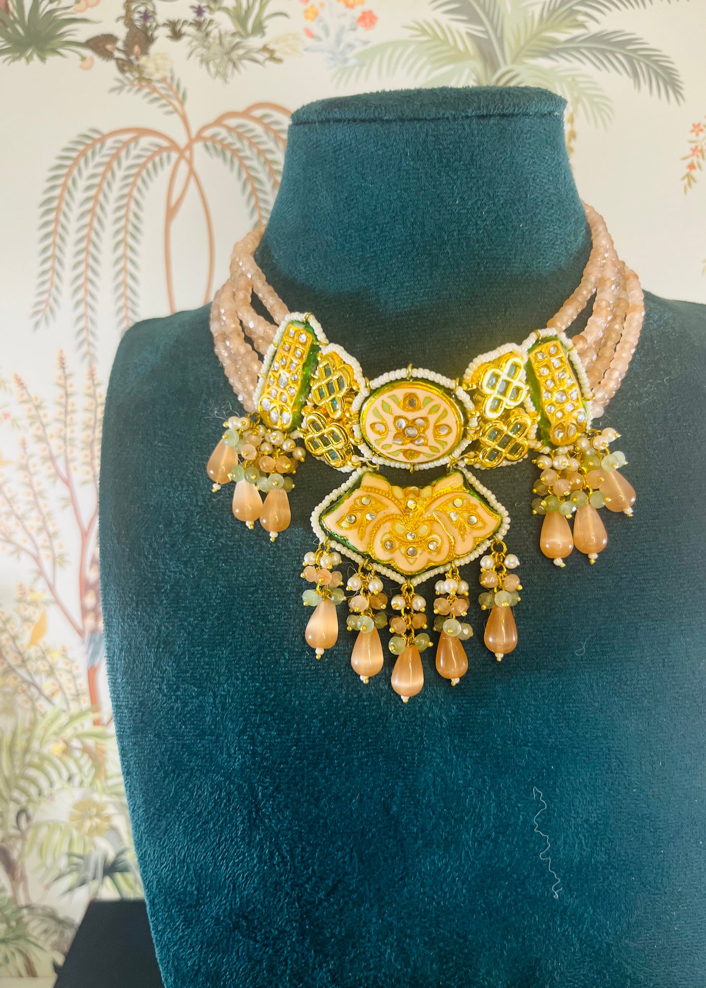 Aadya- Meenakari kundan heavy pink