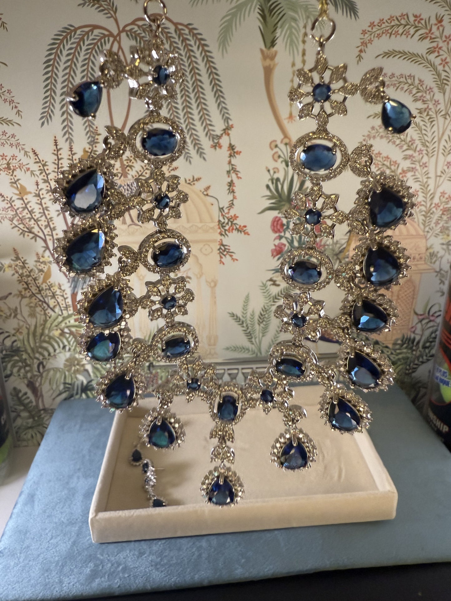 Sapphire premium AD necklace set
