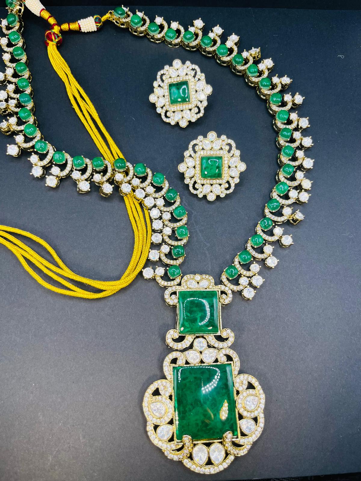Abhika- Moissanite polki and real doublet