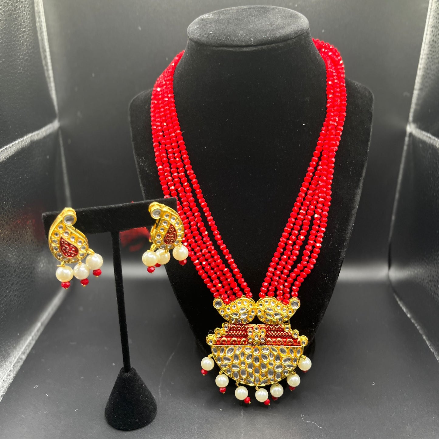 Kundan long necklace set