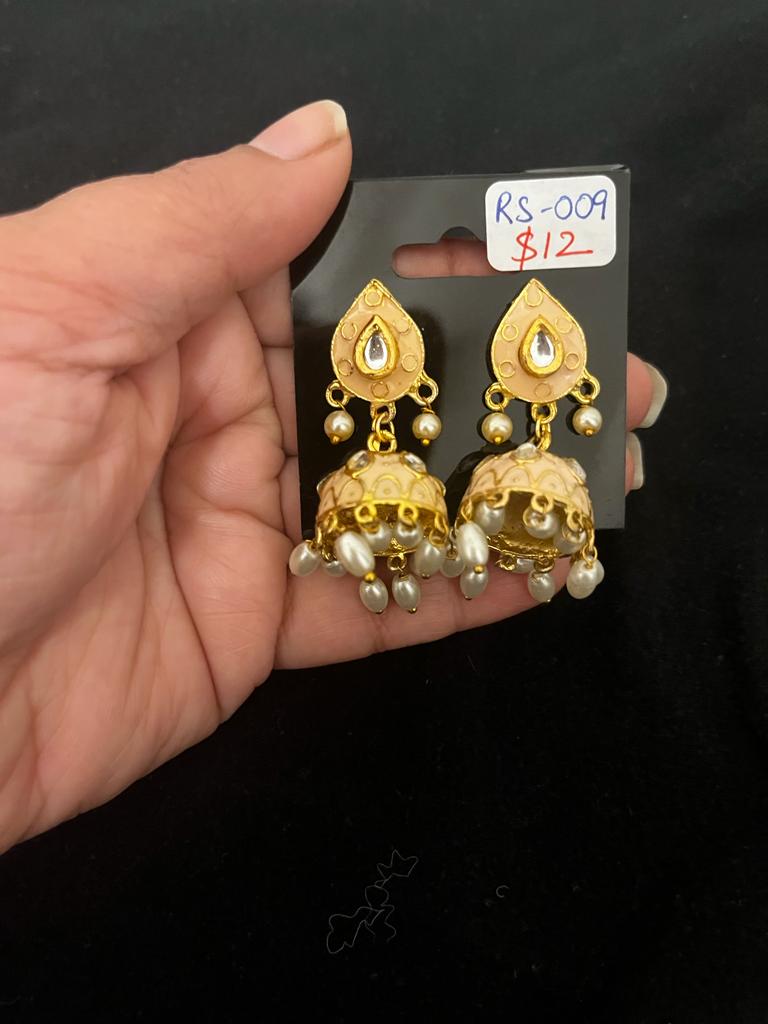 Jhumkas kundan meena