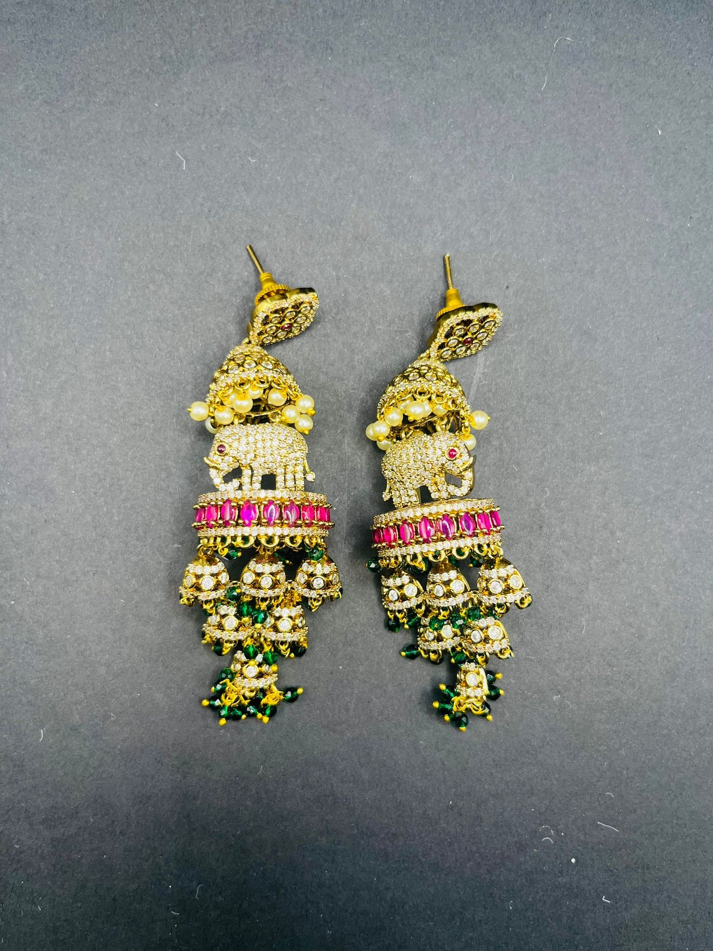 Anika- Long heavy Jhumkas