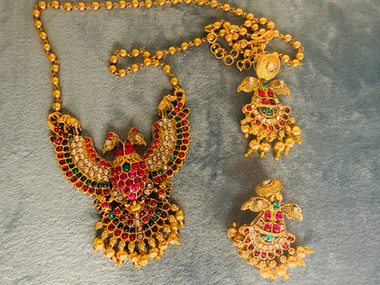 Garuda Pendant matar mala in 2 color options