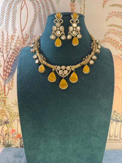 Aabha- Yellow stones necklace