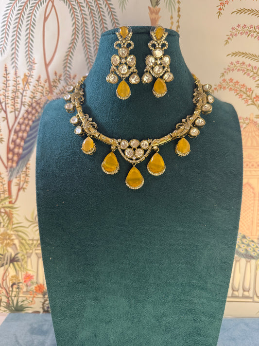 Aabha- Yellow stones necklace