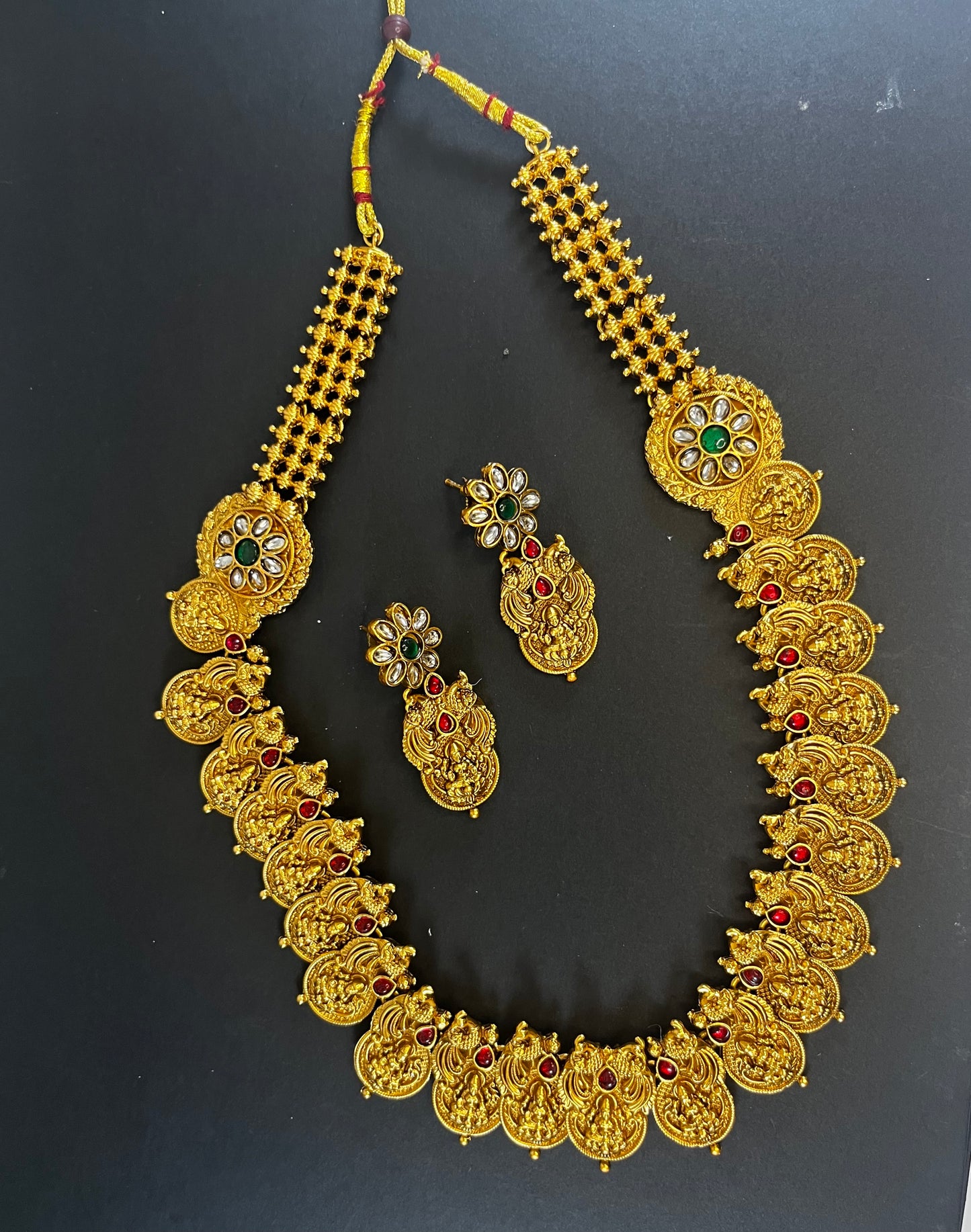 Aabha Long gold look necklace