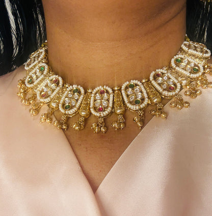 Abhika- Rajwadi necklace set