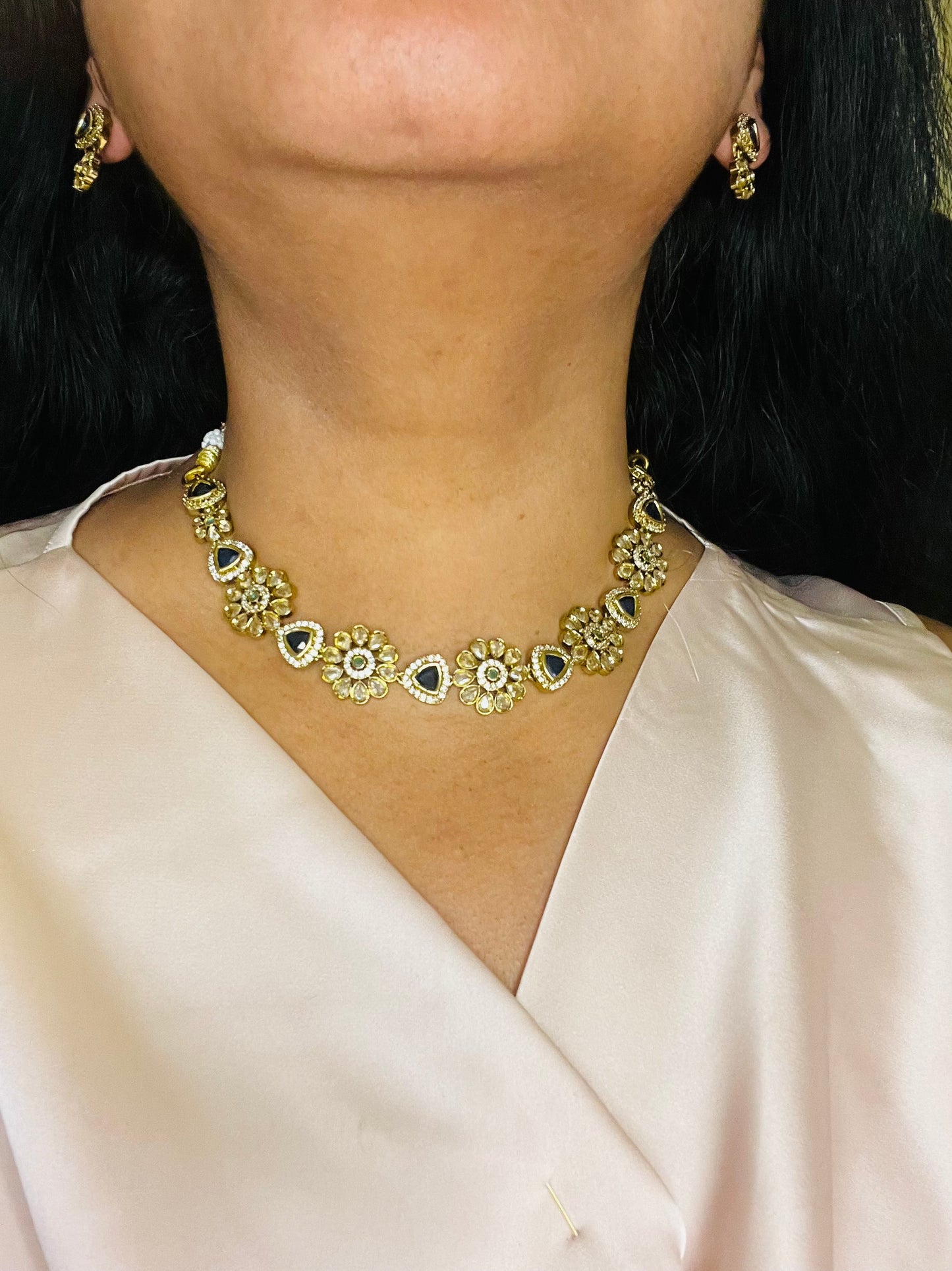 Aabha Premium AD stone necklace