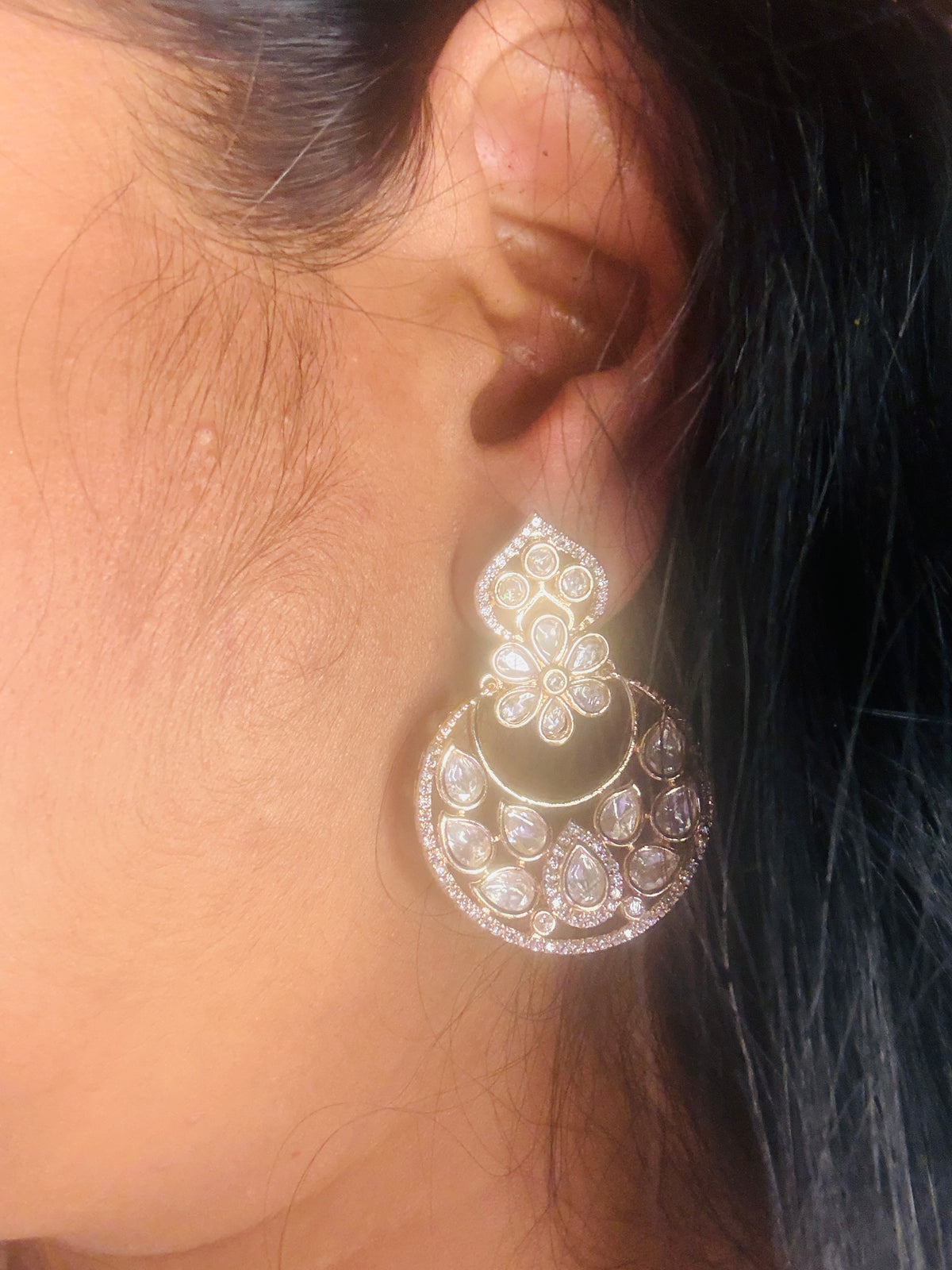 A04 Premium Kundan earrings