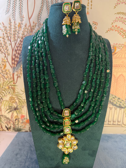 5 layer green beads