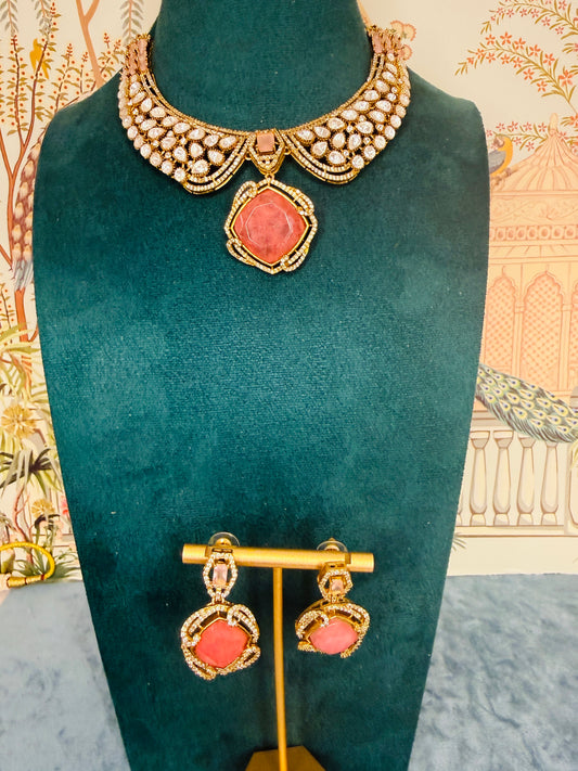 Aadya- pink kundan