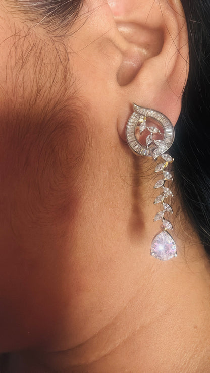 CZ pendant set with detachable CZ hasli