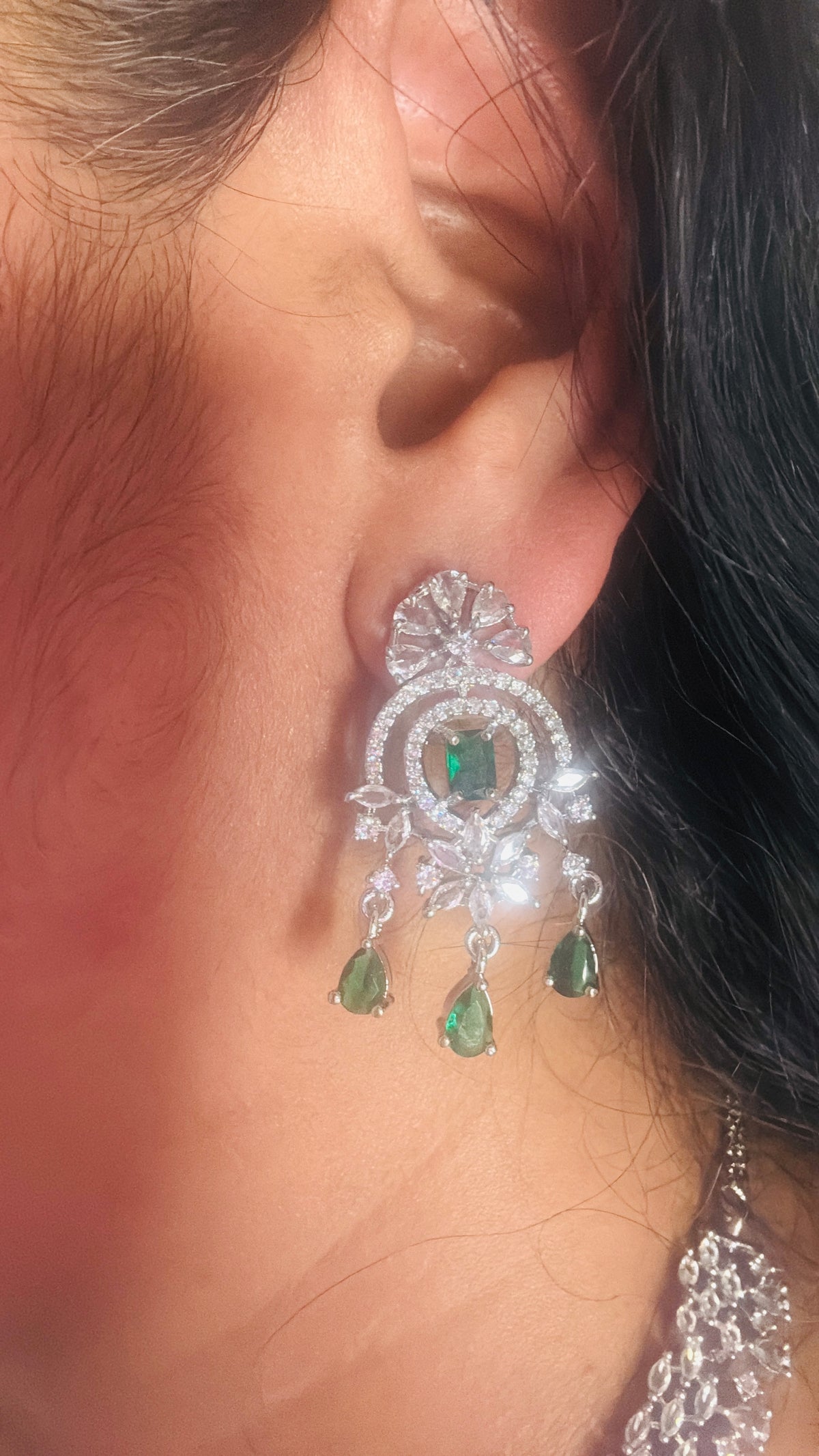 Emerald AAA AD necklace set