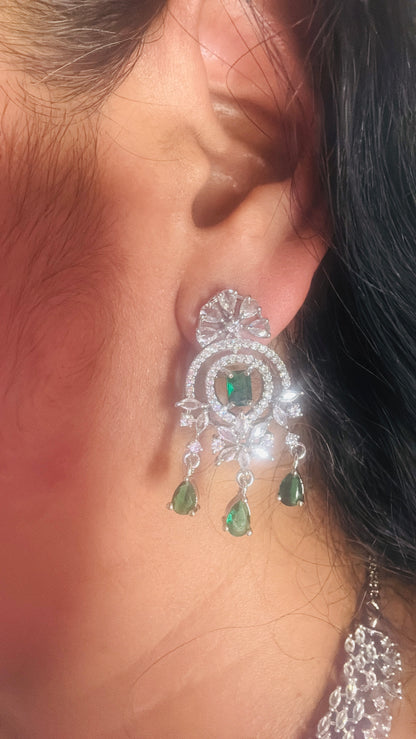 Emerald AAA AD necklace set