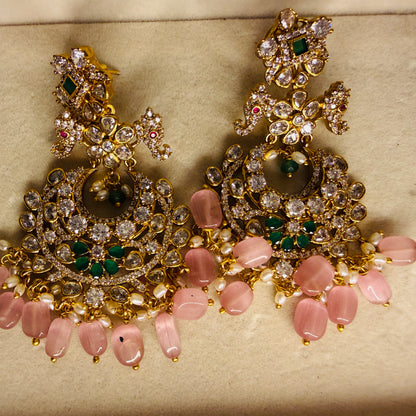 Big AD danglers pink green