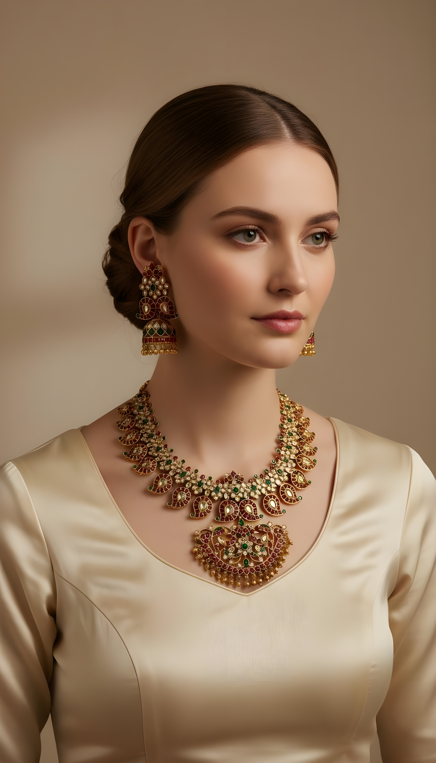Amram- Multi beads mango set