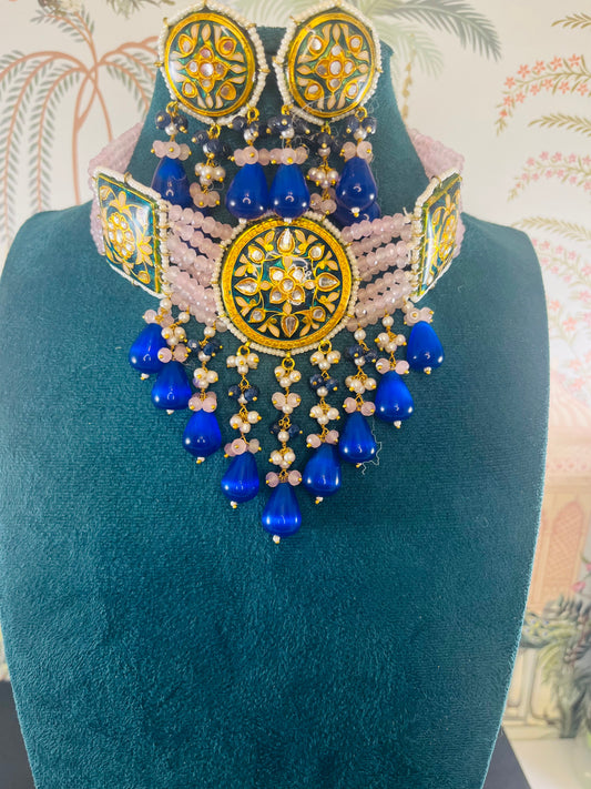 Aadya- Meenakari kundan choker