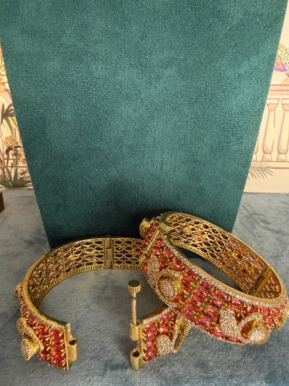 Ad stones openable bangles