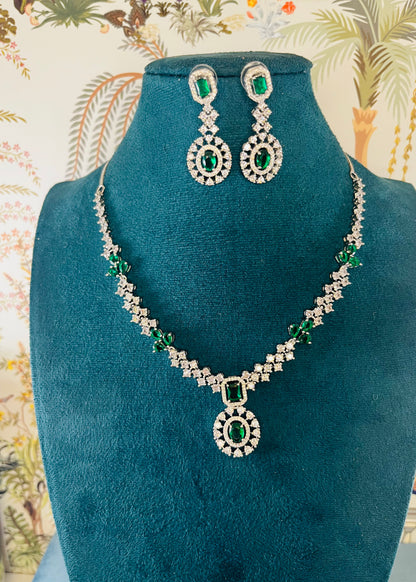 Emerald AAA AD necklace set