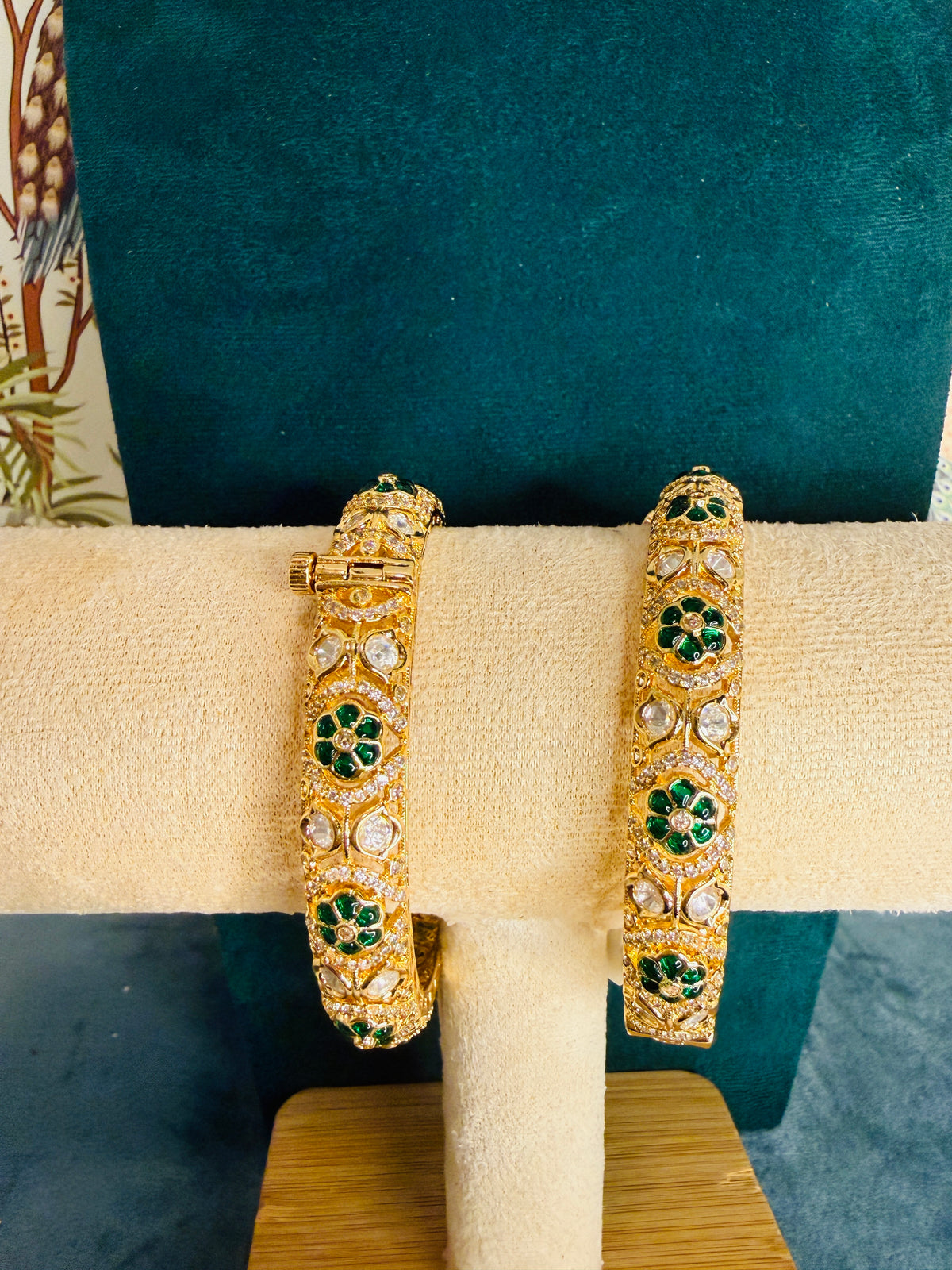 Moissanite epoxy sleek bangles