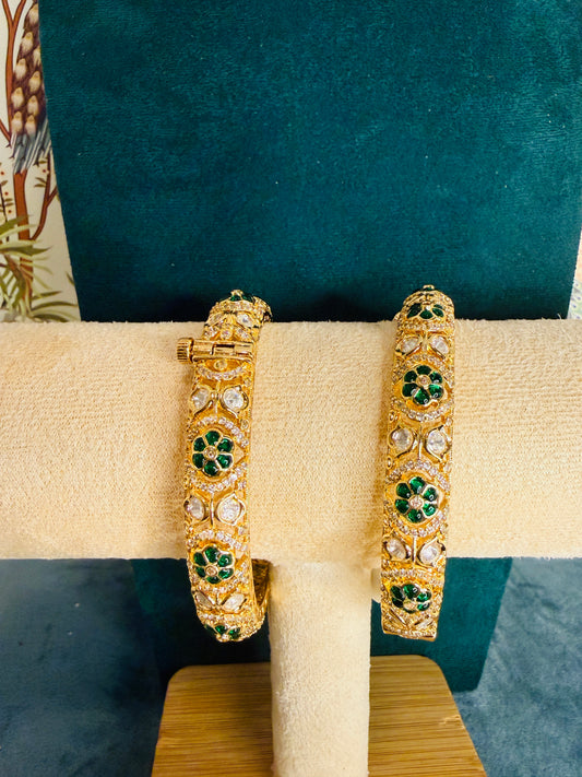 Moissanite epoxy sleek bangles