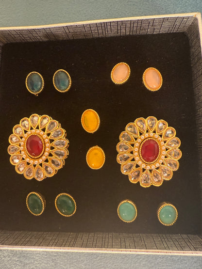 Manaswi - Bright and beautiful 6 colors changeable earrings