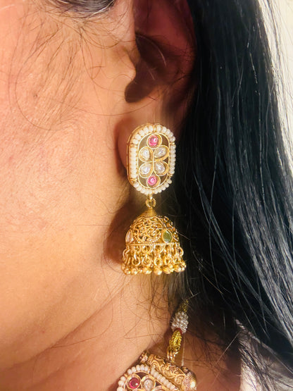 Abhika- Rajwadi necklace set