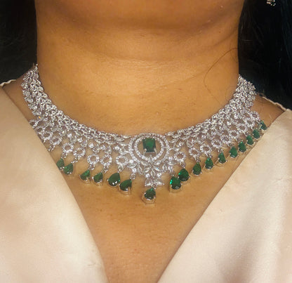 Emerald AAA AD necklace set