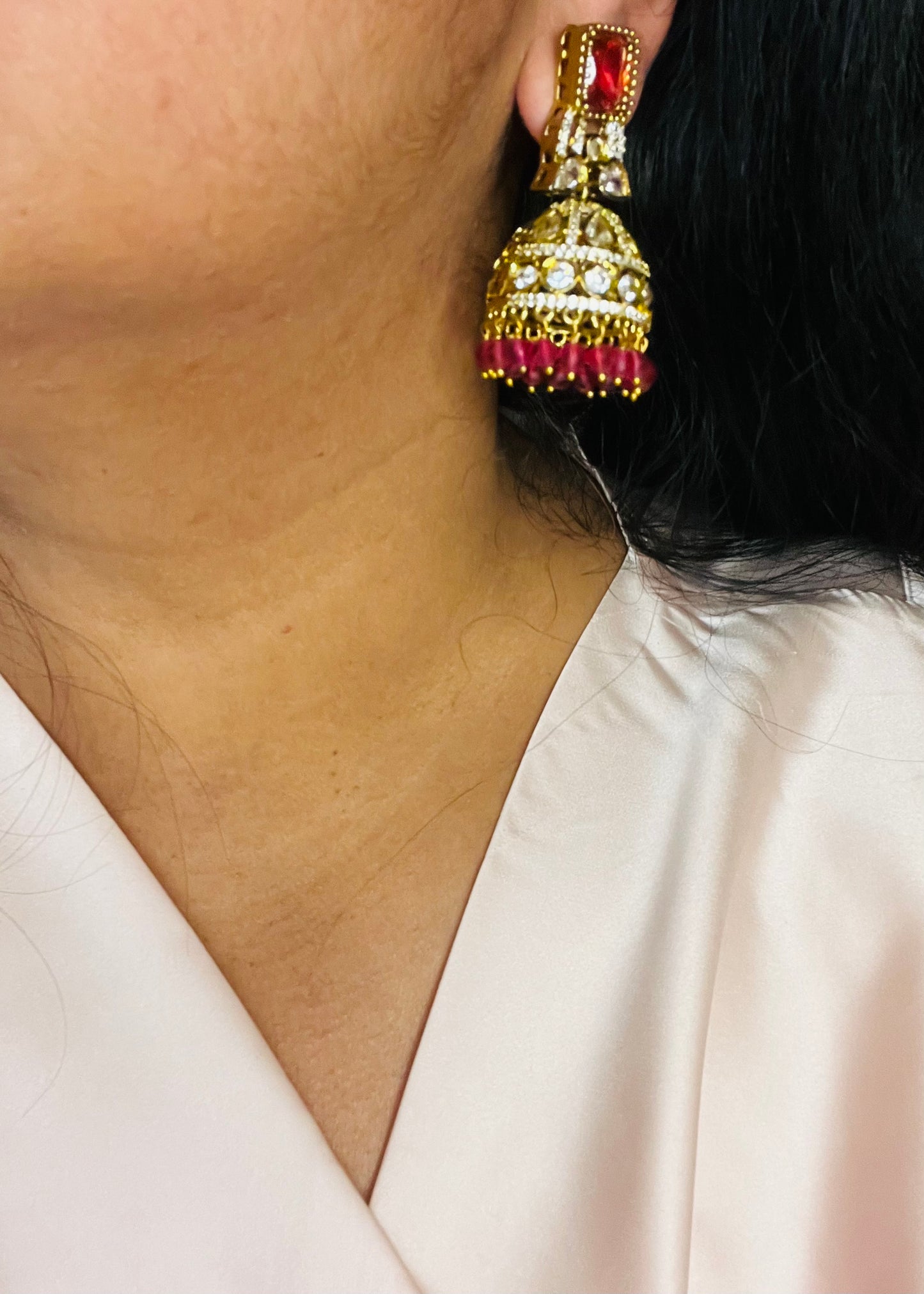 Aabha victorian jhumkas big size