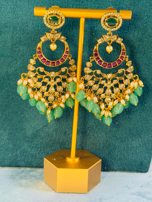 Chanda- Chandbali in traditional stones