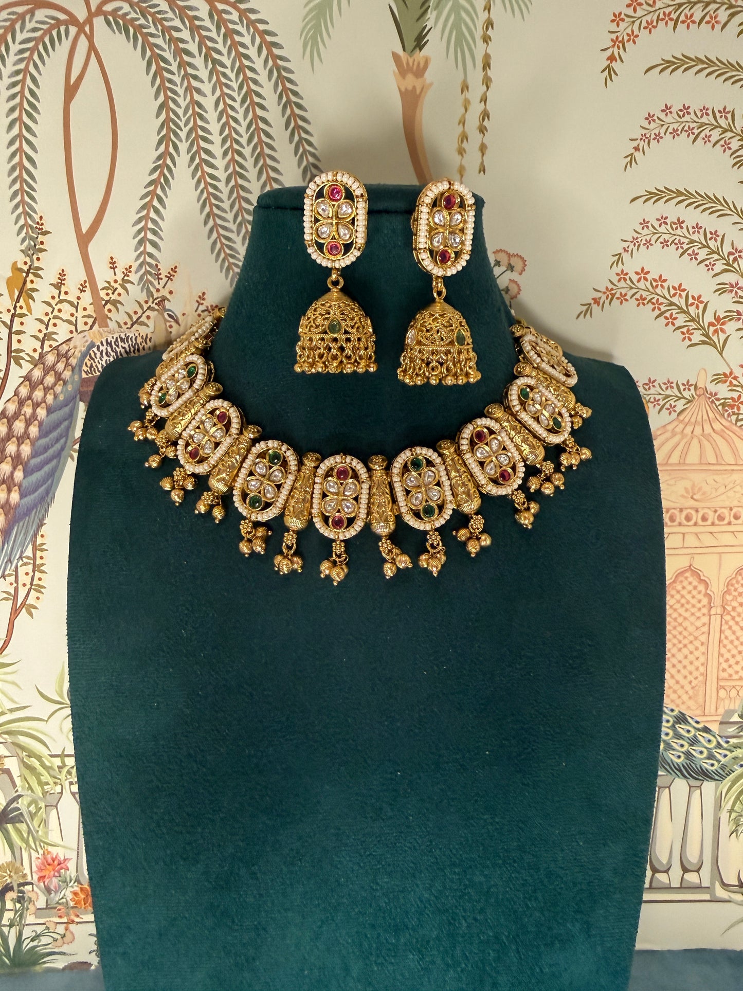 Abhika- Rajwadi necklace set