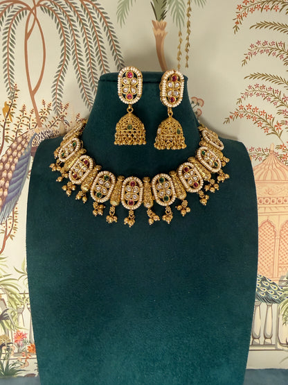 Abhika- Rajwadi necklace set