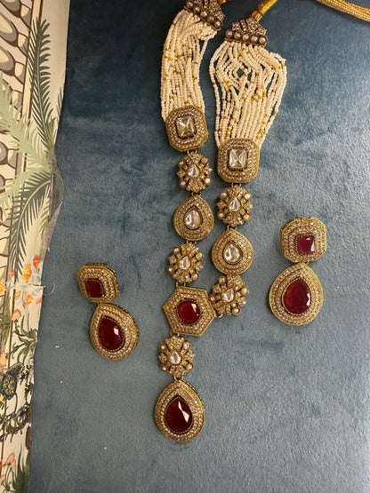 Pakhi-Ruby Red Ad necklace