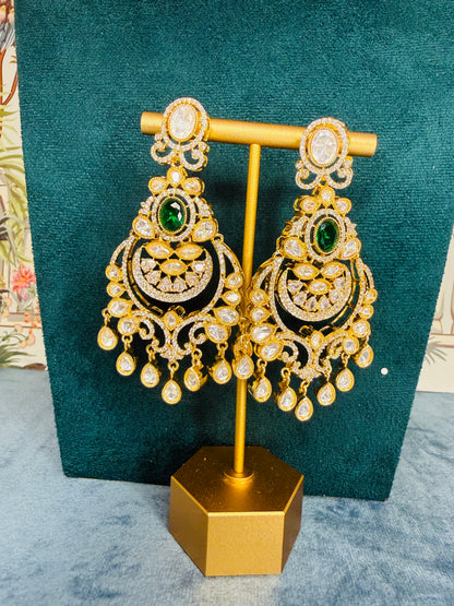 Baisaa - Big kundan earrings