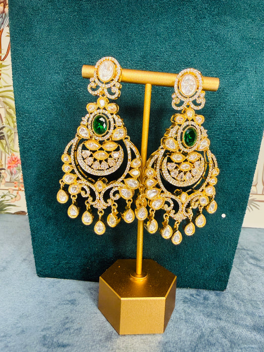 Baisaa - Big kundan earrings