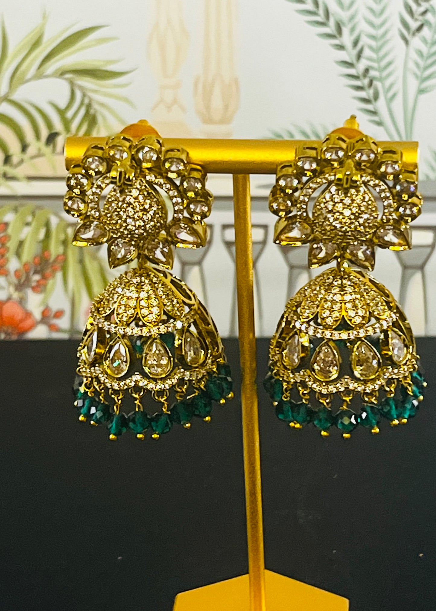 Aabha victorian jhumkas big size