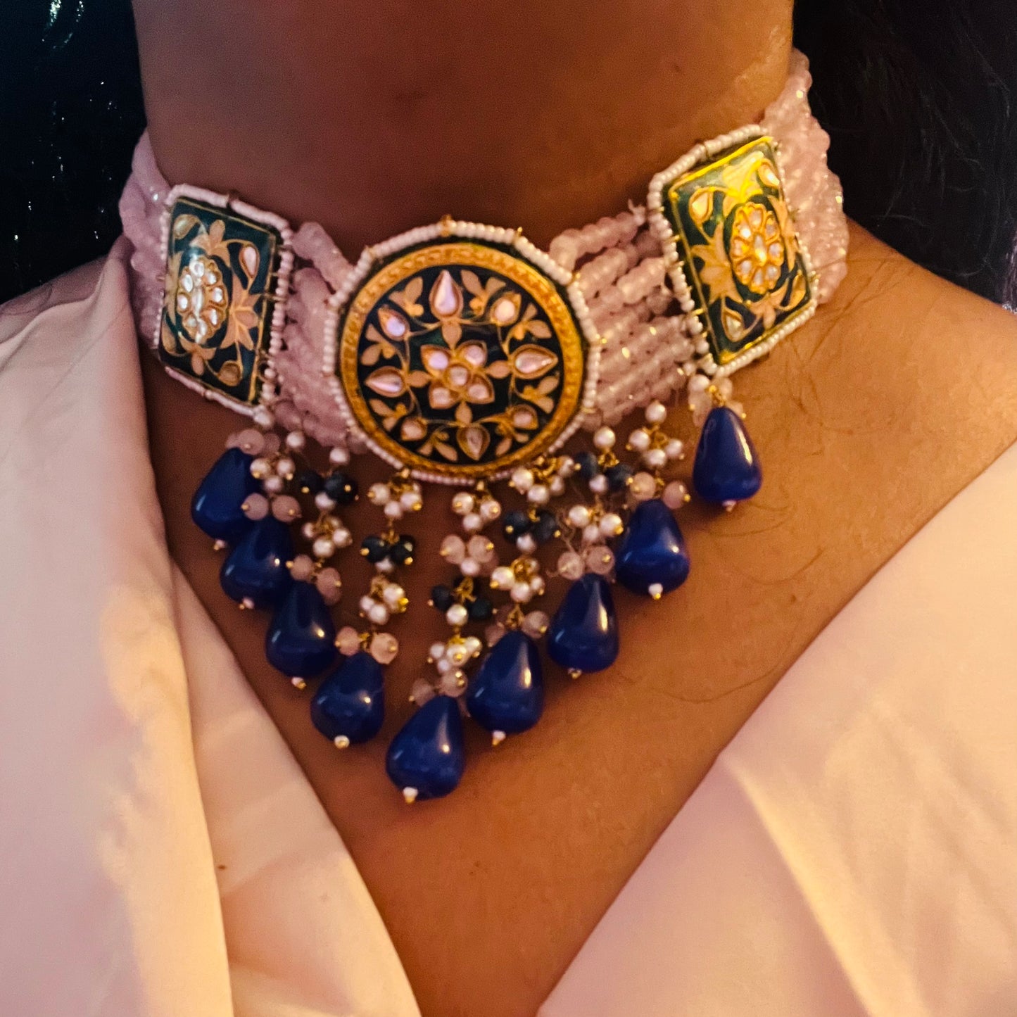 Aadya- Meenakari kundan choker