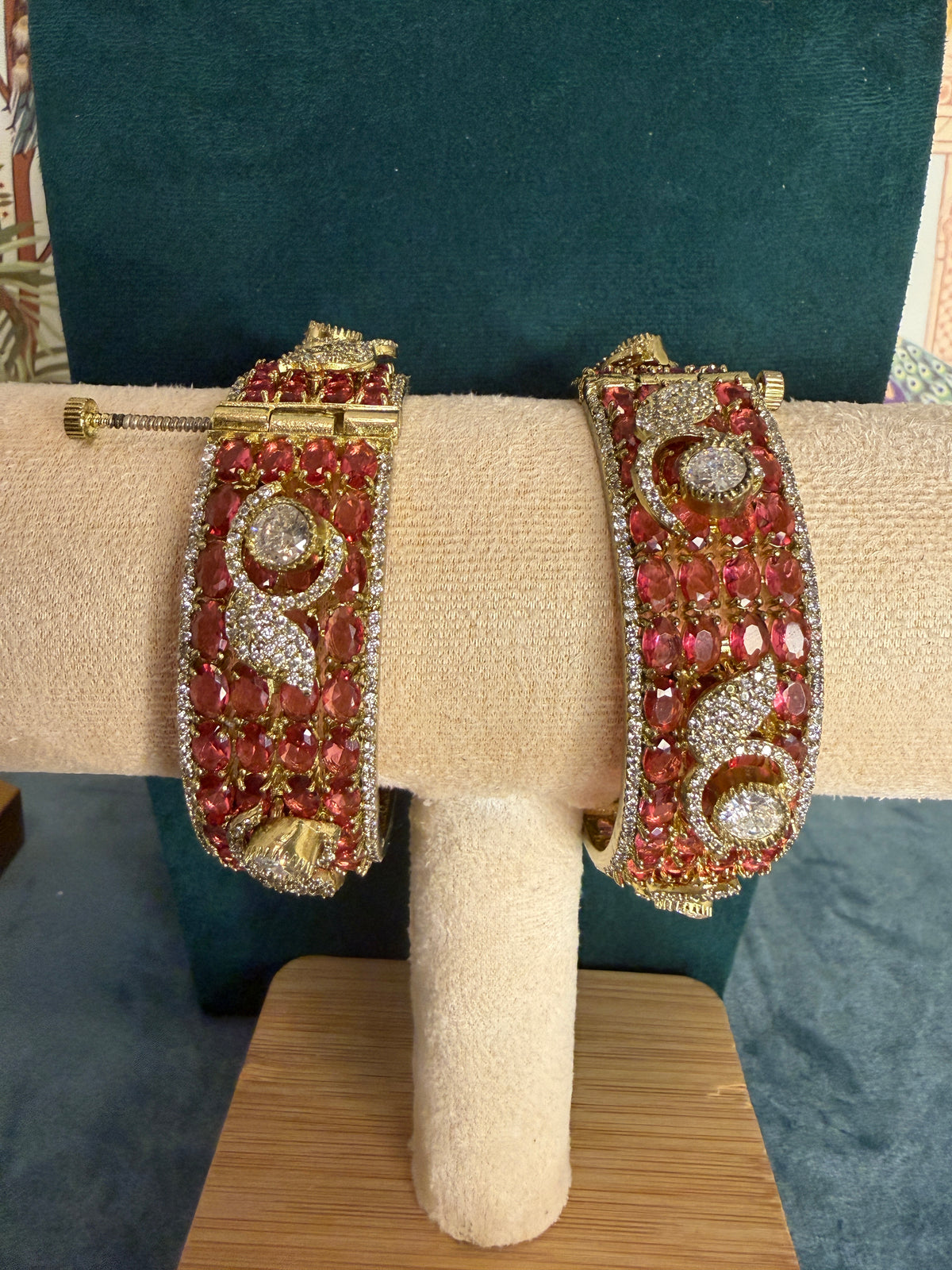 Ad stones openable bangles