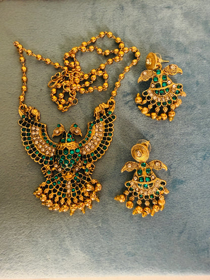 Garuda Pendant matar mala in 2 color options